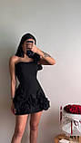 Жіноча вечірня міні сукня з воланами, фото 5