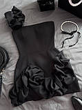 Жіноча вечірня міні сукня з воланами, фото 7