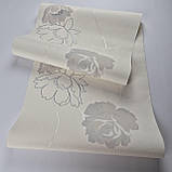 Шпалери вінілові на флізеліні 0.53 × 10.05 м Marburg 91637, молочні — для спальні, вітальні, коридору, фото 2