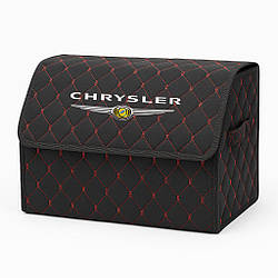 Органайзер у багажник автомобіля, чорний з червоною ниткою та лого Крайслер