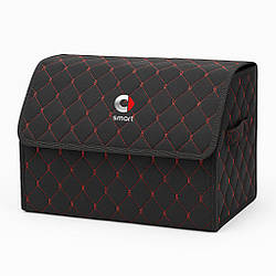 Органайзер у багажник автомобіля, чорний з червоною ниткою та лого Смарт
