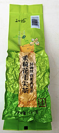 Зелений чай середній лист з пелюстками жасмину 150g Китай, фото 1