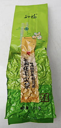 Зелений чай середній лист з пелюстками жасмину 150g Китай, фото 3