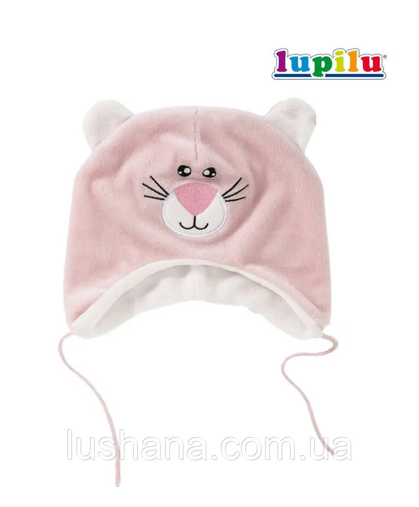 Дитяча флісова шапочка Lupilu для дівчинки / мордочка / 62-68 / 2-6 міс./ ОГ 42-44, фото 1