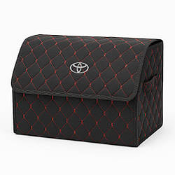 Органайзер у багажник автомобіля, чорний з червоною ниткою та лого Тойота