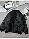 Жіноча куртка-бомбер із матової екошкіри осінь-еврозима 42-46 та 48-50, фото 4
