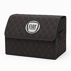 Органайзер у багажник автомобіля, чорний з червоною ниткою та лого Фіат