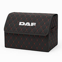 Органайзер у багажник автомобіля, чорний з червоною ниткою та лого ДАФ