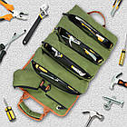 Сумка-скрутка для інструментів Оливка. Сумка-органайзер для ручного інструменту, фото 2