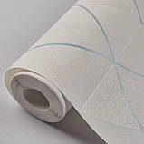 Шпалери вінілові на флізеліні 0.53 × 10.05 м Marburg 81983, молочні з блакитним — для спальні, вітальні, дитячої, фото 5