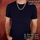 Товста срібна цепочка Бісмарк. Широкий чоловічий ланцюг на шию 9 мм. Срібло 925. Довжина 60 см, фото 8