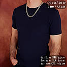 Товста срібна цепочка Бісмарк. Широкий чоловічий ланцюг на шию 9 мм. Срібло 925. Довжина 60 см, фото 2