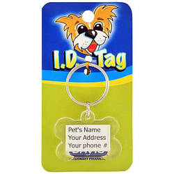 Davis Bone ID Tag Девіс брелок адресник на нашийник для собак 1 шт