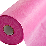 Простирадло одноразове спанбонд Рожева блондинка Білий/Рожевий/Чорний/Черний/блакитний 20 г/м2 0.8х100 м 1 рул Одноразові простира, фото 9