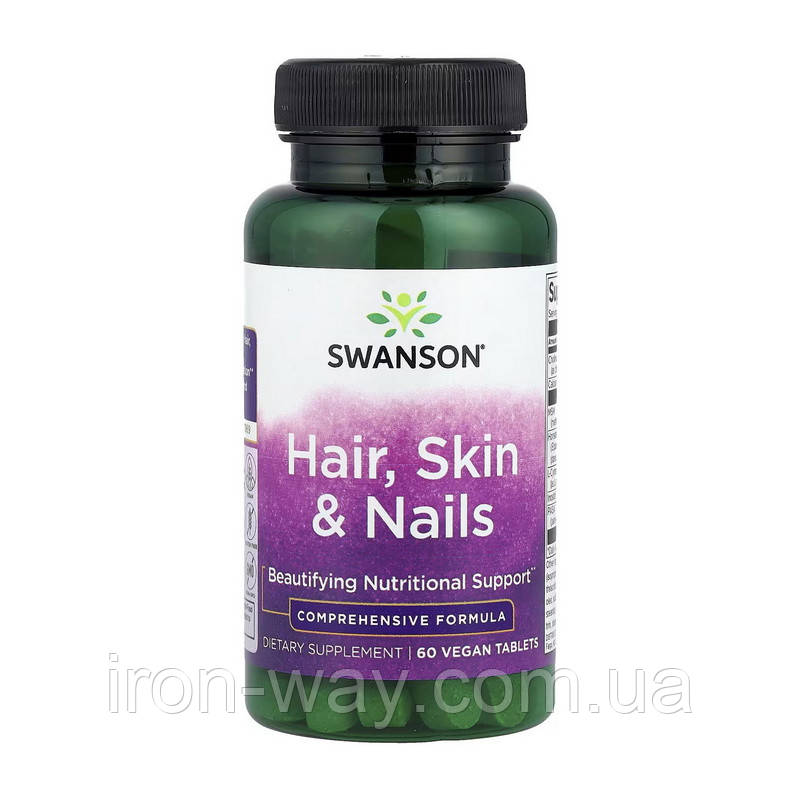 Swanson Hair, Skin & Nails (60 veg tab), фото 1