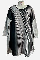 Туніка жіноча батал смуги 56-66р  Сірий