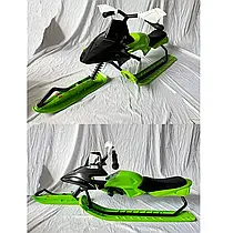 Снігокат дитячий Metr+ MS 4636-1 з м'яким сидінням, металевою рамою та кермом з гумовими ручками