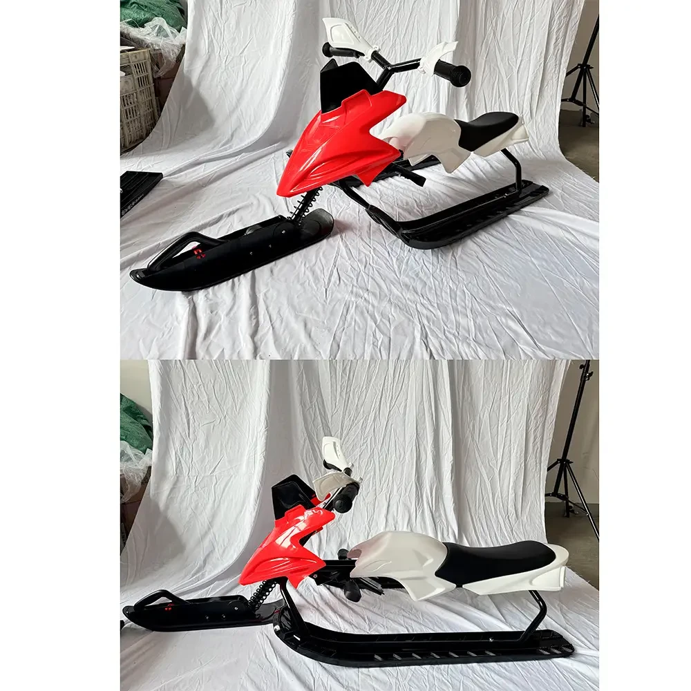 Снігокат дитячий Metr+ MS 4636-2 з м'яким сидінням, металевою рамою та кермом з гумовими ручками