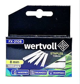 Скоба для степлера 8мм WERTVOLL (1000шт.)