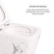 Комплект Qtap Tern Marble 3 в 1: унітаз підвісний Ultra Quiet + біде підвісне + раковина накладна QTTERMR49164, фото 4