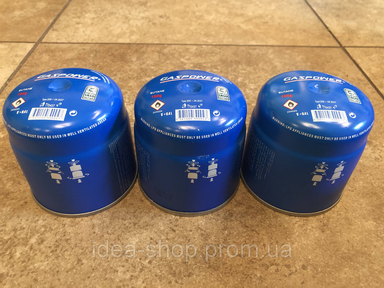 Газовий балончик для пальників і туристичних печок EURO BUTANE PROPANE 190 г (газовий картридж Греція), фото 1