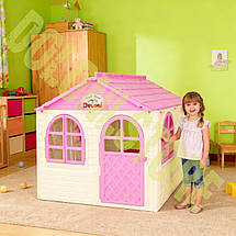 Дитячий пластиковий будиночок (Бежево-рожевий) Долоні — 02550/4, фото 3