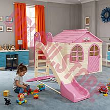Дитячий пластиковий будиночок (Бежево-рожевий) Долоні — 02550/4, фото 5