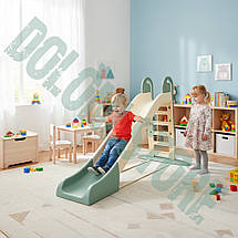 Дитяча пластикова гірка Doloni (014550/23) Бежево-М'ятна до 40 кг, спуск 243 см., фото 2