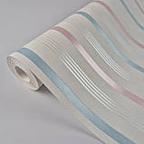 Шпалери вінілові на флізеліні 0.53×10.05 м Marburg 81977,молочні для спальні, фото 5