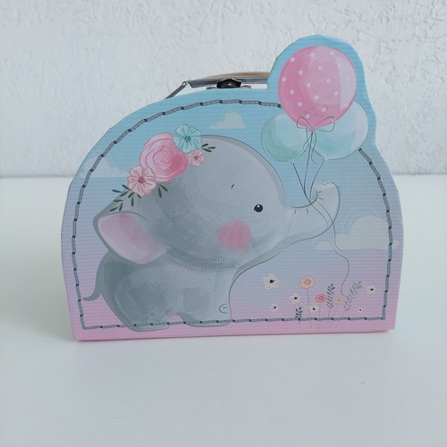 Коробка подарункова з ручкою та замком. Колір блакитний. 21х16х8см. (KR-033-1), фото 1