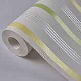 Шпалери вінілові на флізеліні 0.53 × 10.05 м Marburg 81976, білий для спальні, дитячої, вітальні, фото 4