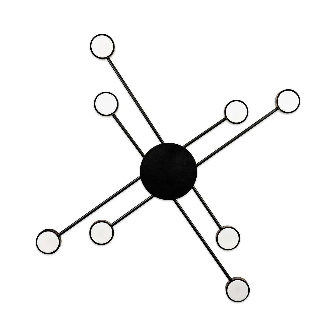 Світильник стельовий молекула 8 плафонів ETRON Radiant цоколь GX53 8x15W чорний 1-EFP-2224, фото 1