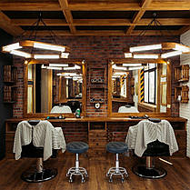 Табурет на колесах круглий Bonro B-496 чорний екошкіра для салону кухні бару, фото 5