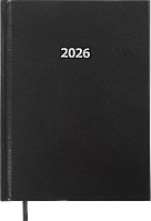 Щоденник датований 2026 (A5, тверда обкладинка, чорний) Buromax Strong BM.2129-01