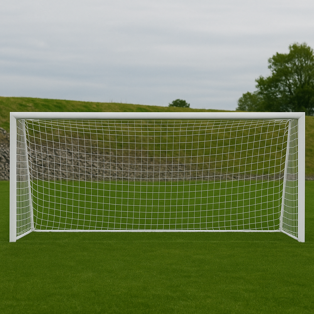 Сітка тренерувальна футбольна безвузлова «Еліт 1,5» довжина 5 м, біла (комплект з 2 шт.)