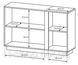 Комод Perfect Home Арко / Arco 3-дверний 3D/138 Дуб артизан/графіт (PFH-091062), фото 4