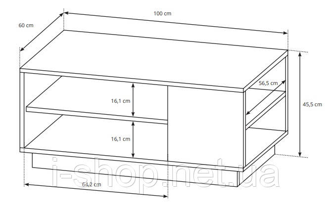 Стіл журнальний Perfect Home Арко / Arco 100 Білий глянець/дуб грандсон (PFH-091035), фото 3
