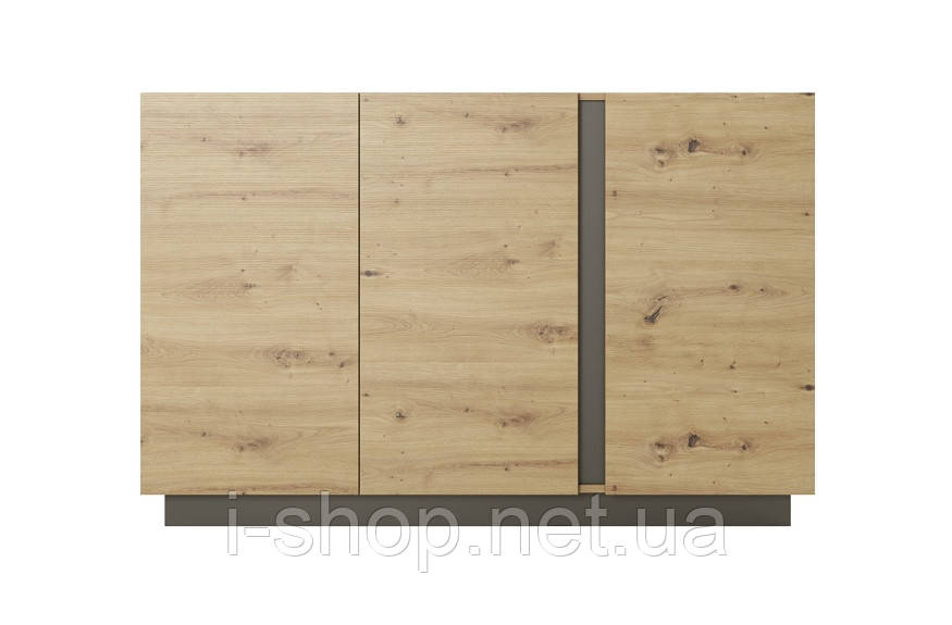 Комод Perfect Home Арко / Arco 3-дверний 3D/138 Дуб артизан/графіт (PFH-091062)