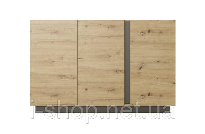 Комод Perfect Home Арко / Arco 3-дверний 3D/138 Дуб артизан/графіт (PFH-091062), фото 1