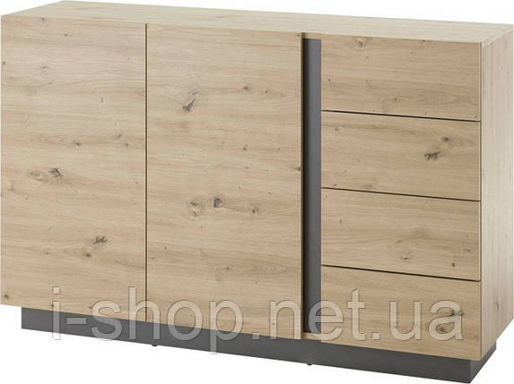 Комод Perfect Home Арко / Arco 2-дверний з 4 шухлядами 2D4S/138 Дуб артизан/графіт (PFH-091063), фото 1