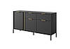Комод Perfect Home Ларс / Lars 3-дверний з 2 шухлядами 3D2S/153 Антрацит (PFH-091021), фото 6