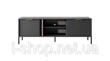 Тумба під телевізор Perfect Home Ларс / Lars 2-дверна 2D/153 Антрацит (PFH-091023), фото 2