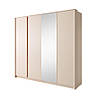 Шафа для одягу Perfect Home Даст / Dast 4-дверна з дзеркалом 4D/220 Беж (PFH-091011), фото 6