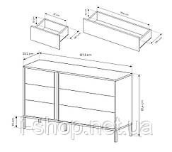 Комод Perfect Home Даст / Dast з 6 шухлядами 6S/138 Беж (PFH-091008), фото 3