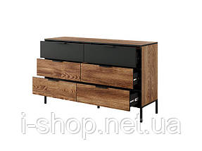 Комод Perfect Home Мілтон / Milton з 6 шухлядами 6S/138 Каштан/антрацит (PFH-091081), фото 3