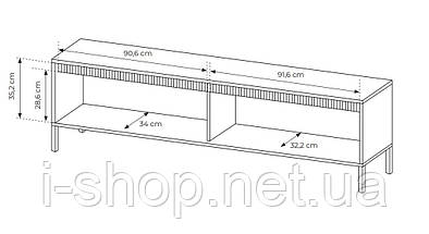 Тумба під телевізор Perfect Home Сенсо / Senso 2-дверна 2D/187 Чорний (PFH-091138), фото 4