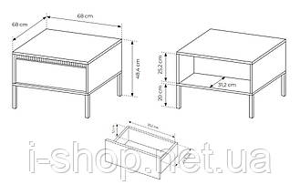 Стіл журнальний Perfect Home Сенсо / Senso 68 Чорний (PFH-091139), фото 3