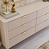 Комод Perfect Home Ланте / Lante з 6 шухлядами і золотими ніжками 6S/163 Беж (PFH-091105), фото 10