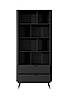 Стелаж Perfect Home Ланте / Lante 2S з 2 шухлядами і чорними ніжками Чорний (PFH-091104), фото 6