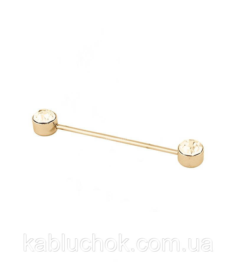 Штанга 45 мм для сумки і взуття золото біле каміння, фото 1